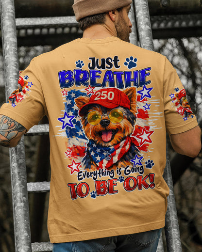 JUST BREATHE YORKSHIRE TERRIER DOG ALL OVER PRINT - TY1405262