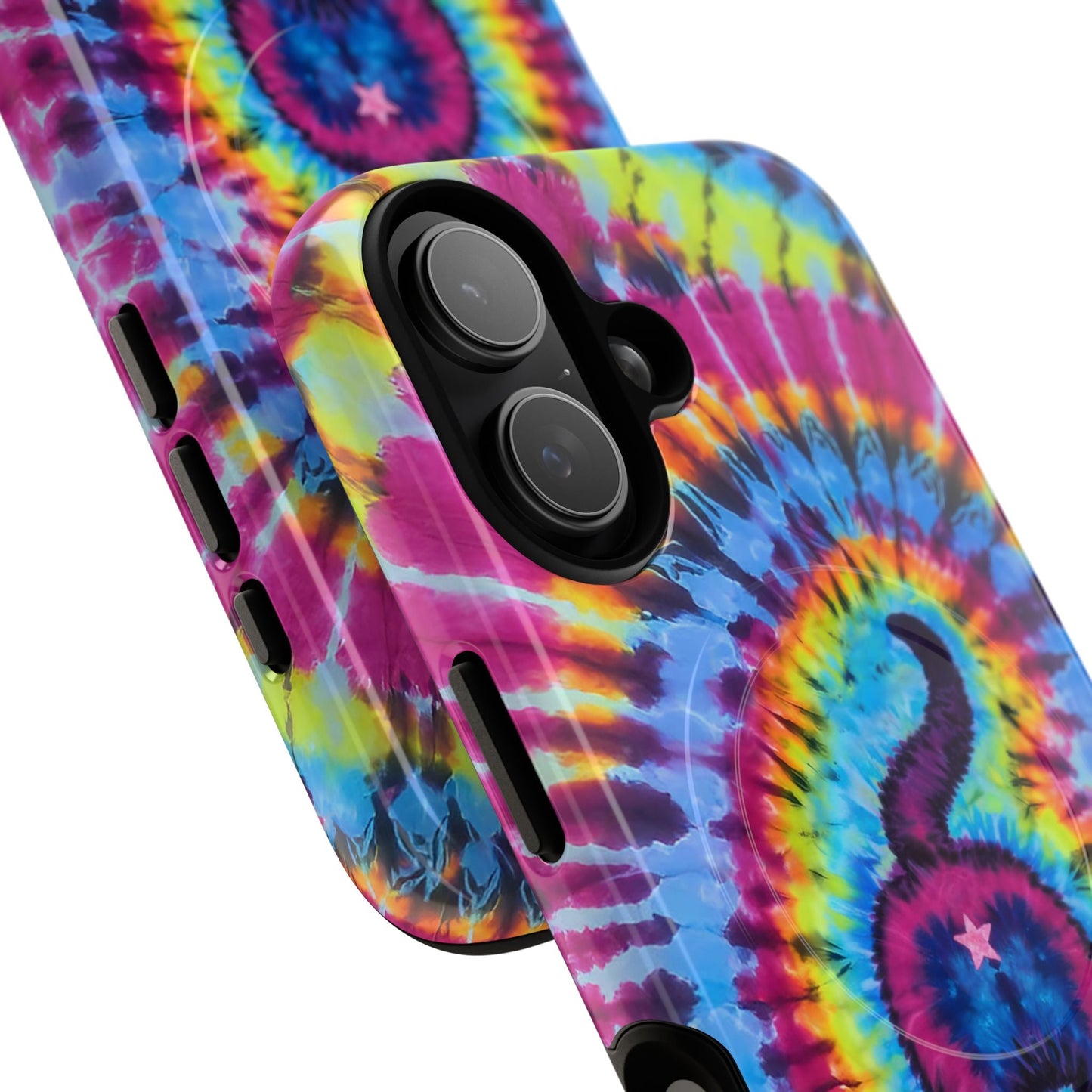 CAT COLORFUL SWIRL PATTERN MAGNETIC PHONE CASE - TLTW1404263