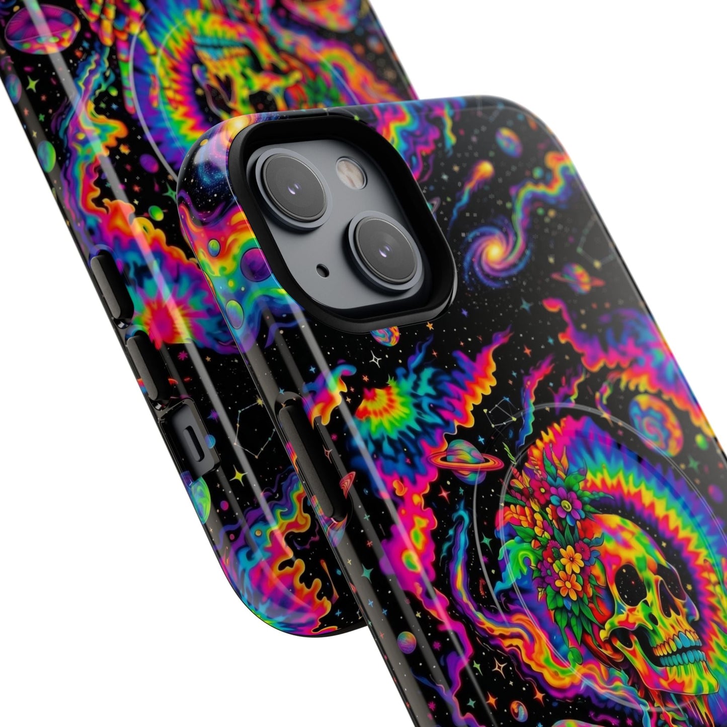 HIPPIE SKULL PSYCHEDELIC MAGNETIC PHONE CASE  - TLNO2904262