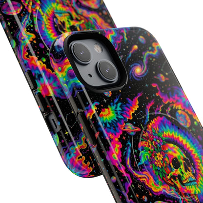 HIPPIE SKULL PSYCHEDELIC MAGNETIC PHONE CASE  - TLNO2904262