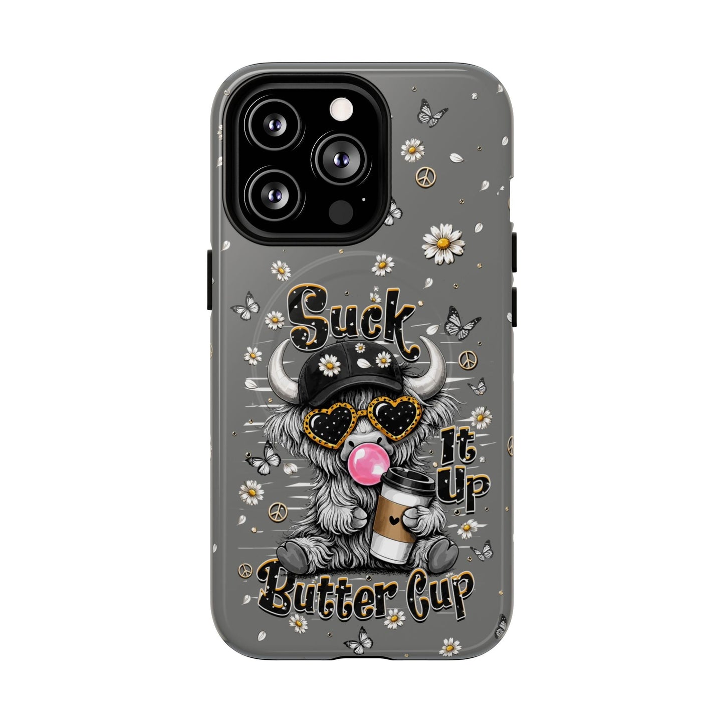 SUCK IT UP BUTTERCUP COW MAGNETIC PHONE CASE  - TLHN0806263