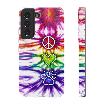 PEACE LOVE PAW PRINT SWIRL PHONE CASE - TLHG1304266