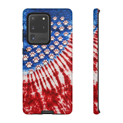 PAW PRINT RED WHITE & BLUE PHONE CASE - TLHG1704262