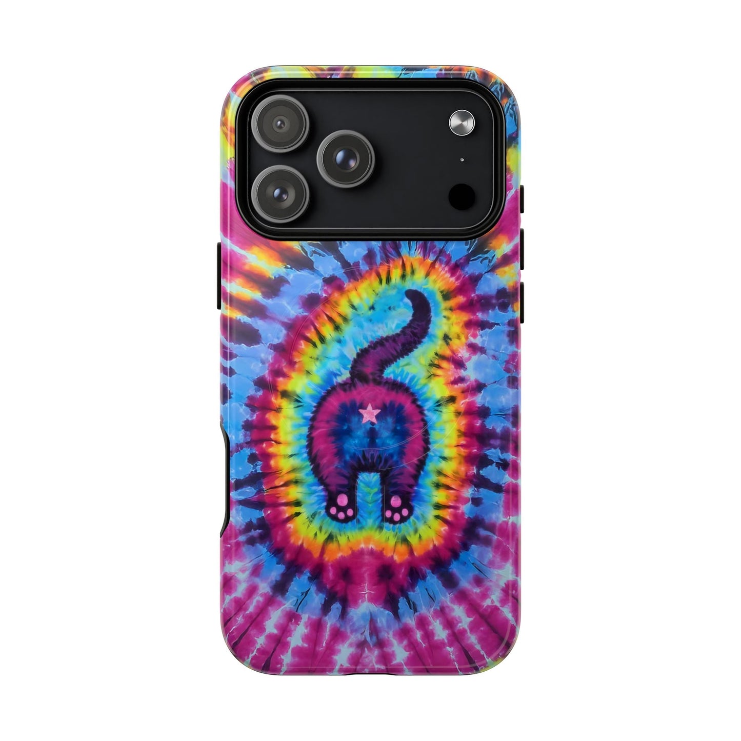 CAT COLORFUL SWIRL PATTERN MAGNETIC PHONE CASE - TLTW1404263
