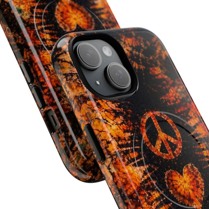 PEACE LOVE PAW PRINT VINTAGE MAGNETIC  PHONE CASE  - TLHN2204264