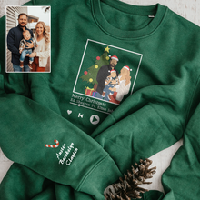 Load image into Gallery viewer, Christmas Embroidered Family Photo And Song Hoodie Sweatshirt T-Shirt
