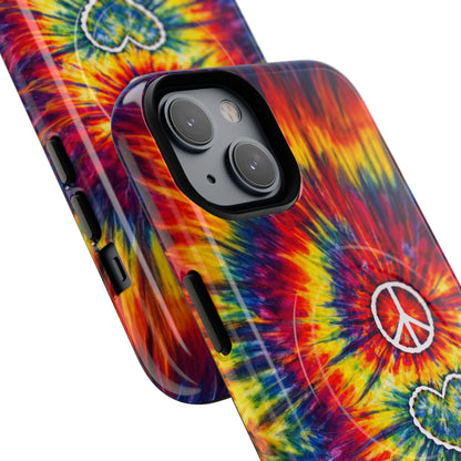 PEACE LOVE PAW PRINT COLORFUL MAGNETIC PHONE CASE - TLNT1604262