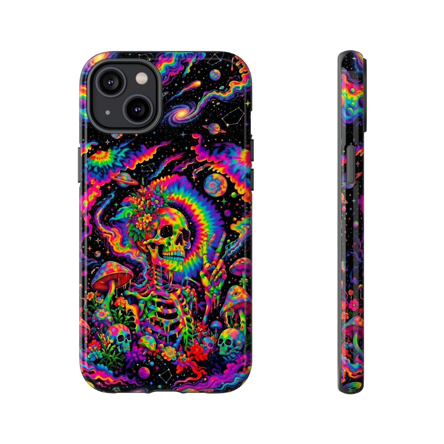 HIPPIE SKULL PSYCHEDELIC PHONE CASE  - TLNO2904262