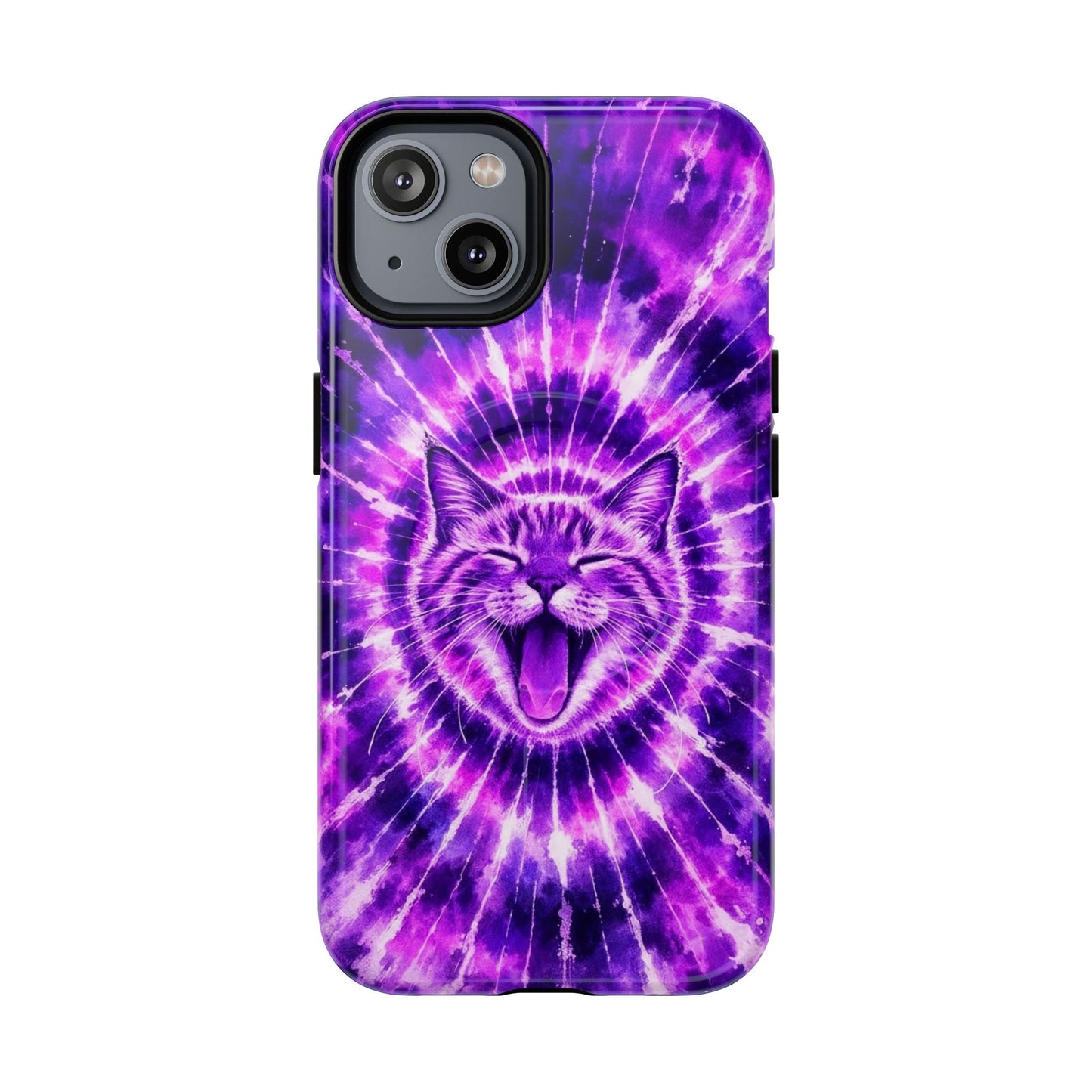 CAT PURPLE SWIRL MAGNETIC PHONE CASE  - TLHN1504263