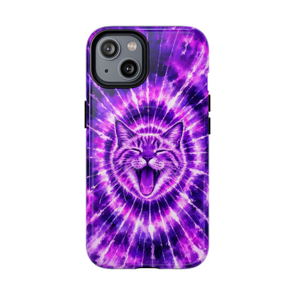 CAT PURPLE SWIRL MAGNETIC PHONE CASE  - TLHN1504263