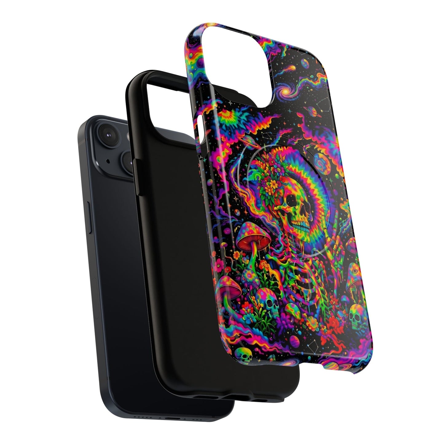 HIPPIE SKULL PSYCHEDELIC MAGNETIC PHONE CASE  - TLNO2904262