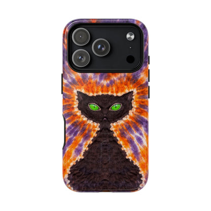BLACK CAT PURPLE & ORANGE MAGNETIC  PHONE CASE  - TLHN2404264