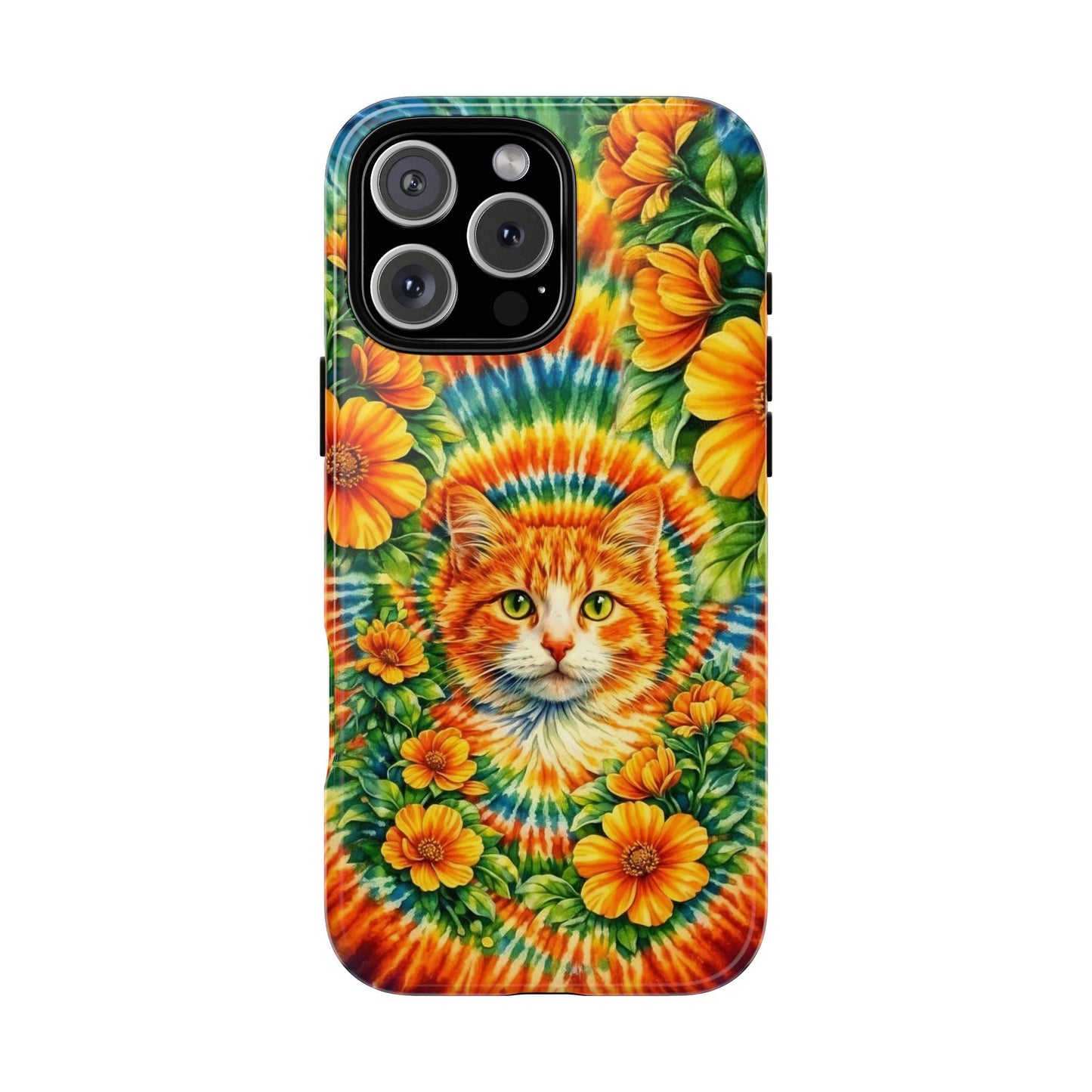 FLORAL CAT SWIRL PHONE CASE - TLHG2204264