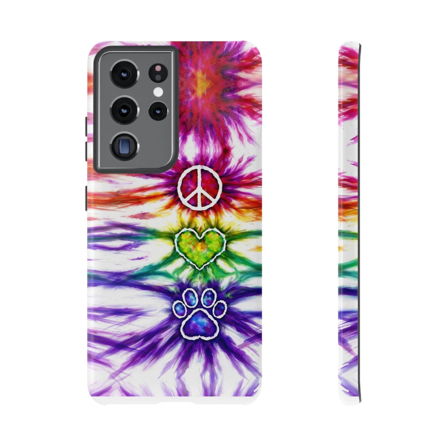 PEACE LOVE PAW PRINT SWIRL PHONE CASE - TLHG1304266