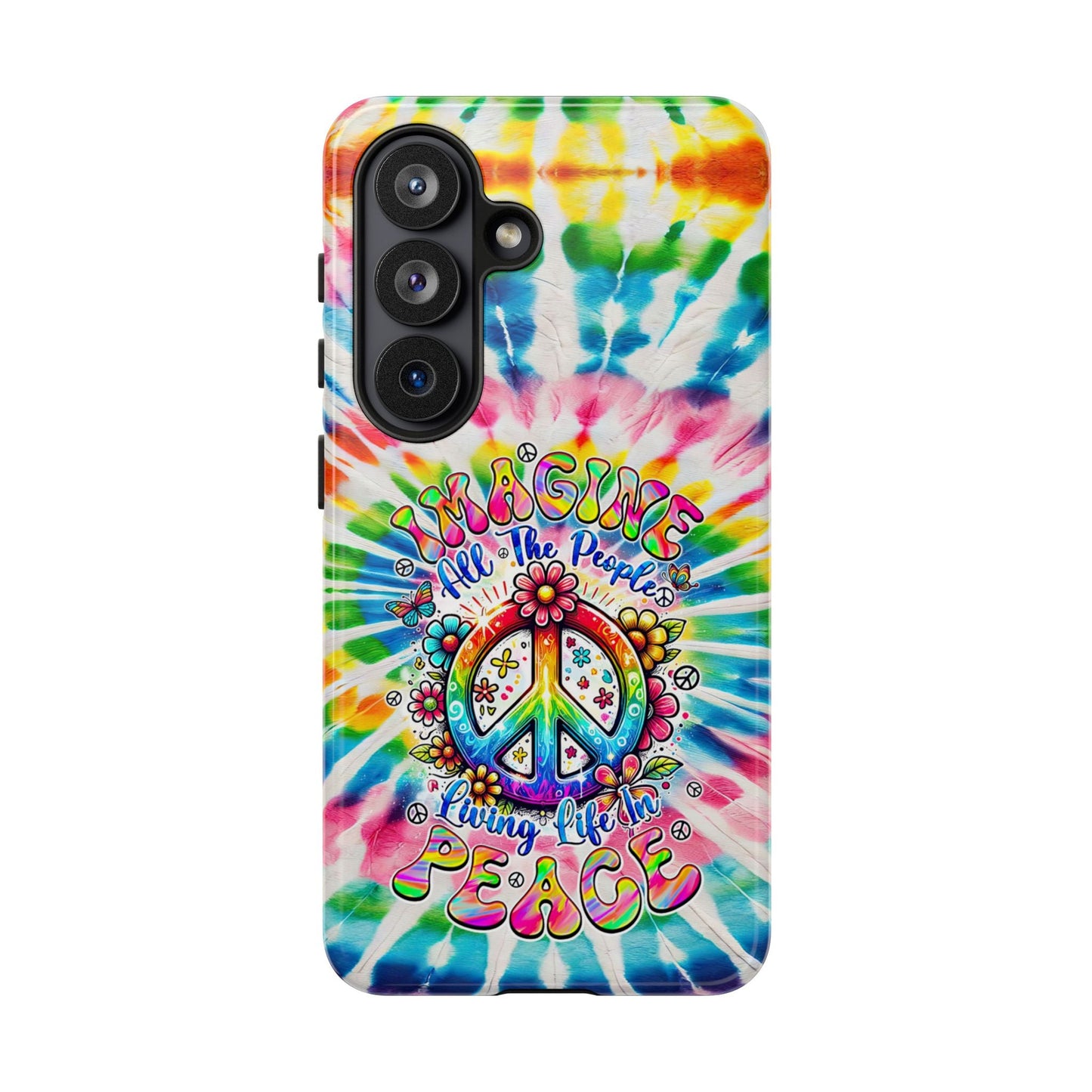 IMAGINE ALL THE PEOPLE LIVING LIFE IN PEACE TIE DYE PHONE CASE - TYQY1504253