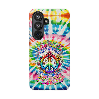 IMAGINE ALL THE PEOPLE LIVING LIFE IN PEACE TIE DYE PHONE CASE - TYQY1504253