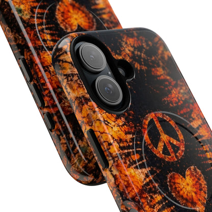 PEACE LOVE PAW PRINT VINTAGE MAGNETIC  PHONE CASE  - TLHN2204264