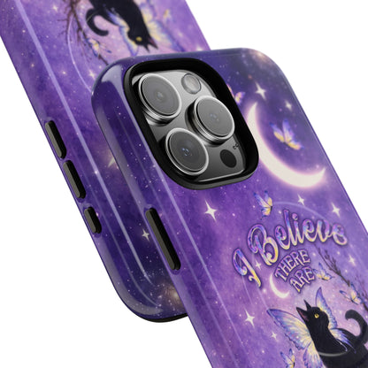 I BELIEVE THERE ARE ANGELS AMONG US BLACK CAT MAGNETIC PHONE CASE  - TLNO2605262