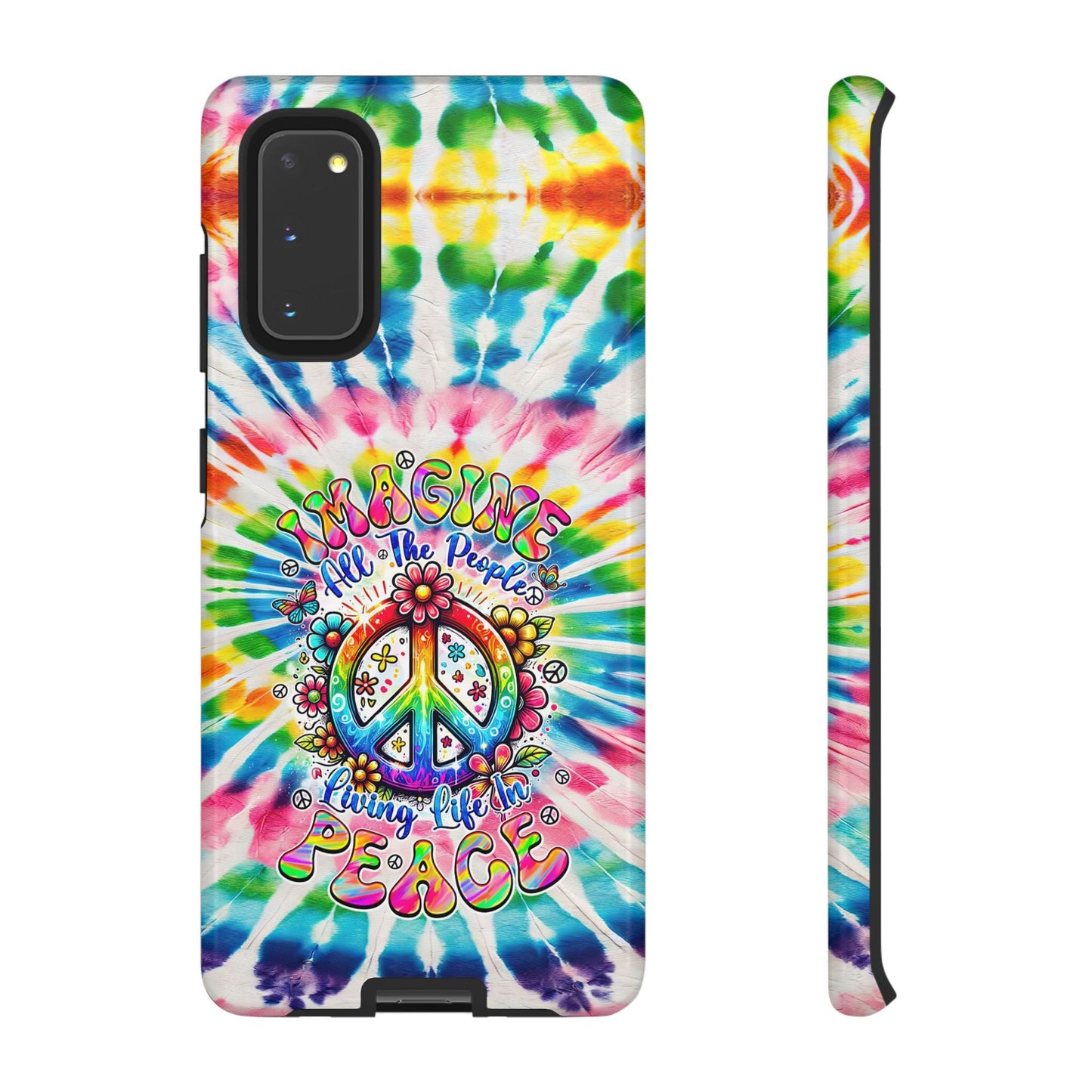 IMAGINE ALL THE PEOPLE LIVING LIFE IN PEACE TIE DYE PHONE CASE - TYQY1504253