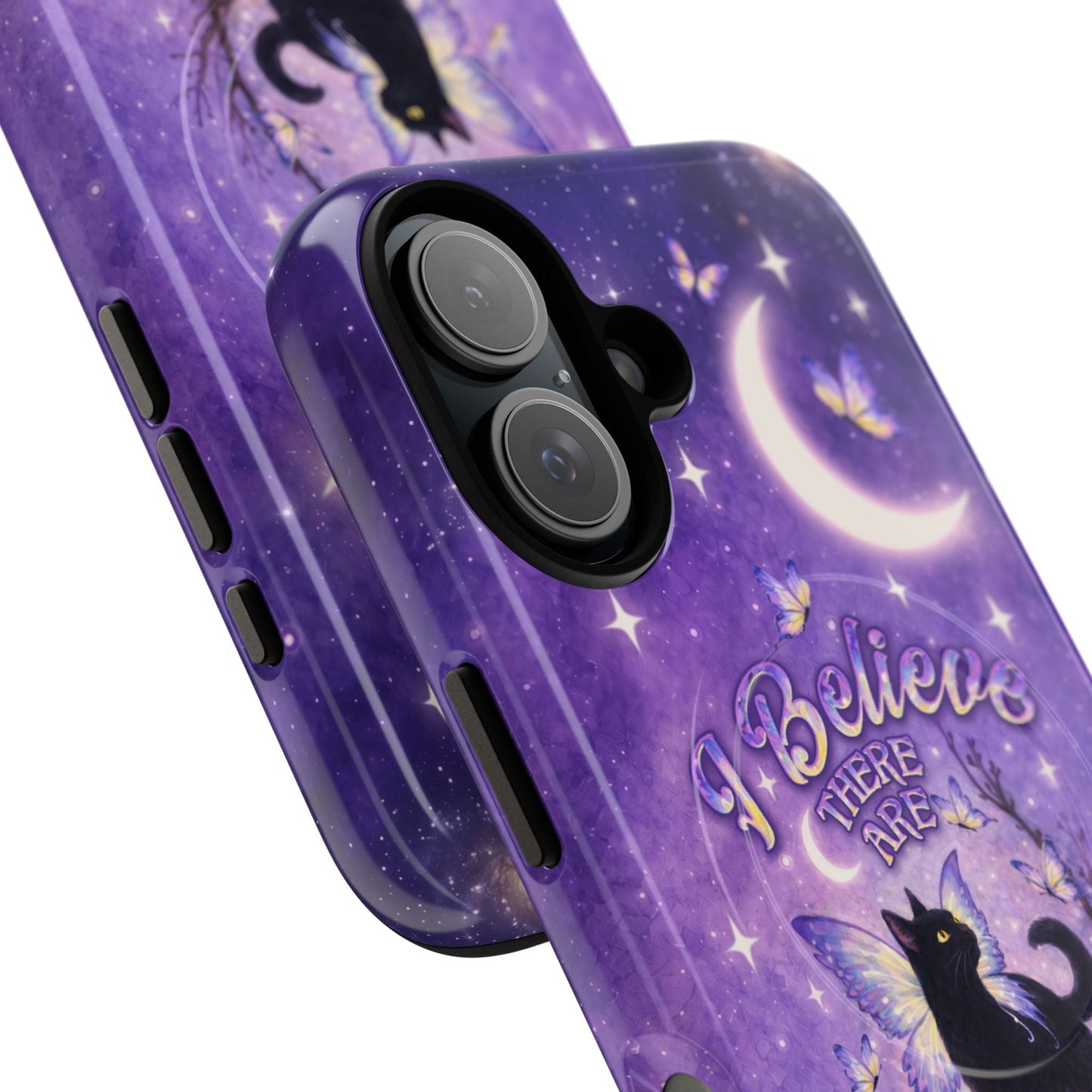 I BELIEVE THERE ARE ANGELS AMONG US BLACK CAT MAGNETIC PHONE CASE  - TLNO2605262