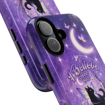 I BELIEVE THERE ARE ANGELS AMONG US BLACK CAT MAGNETIC PHONE CASE  - TLNO2605262