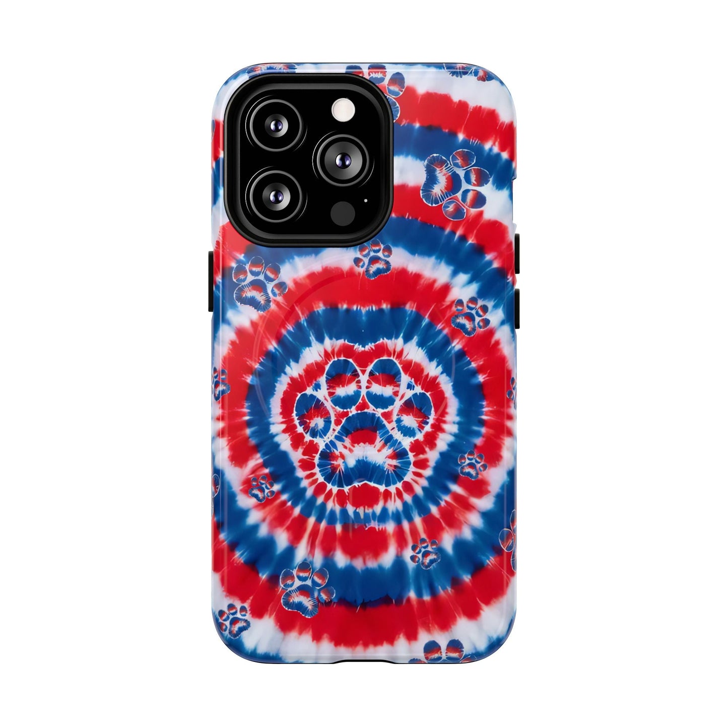 RED WHITE AND BLUE PAW MAGNETIC PHONE CASE - TYQY2004253