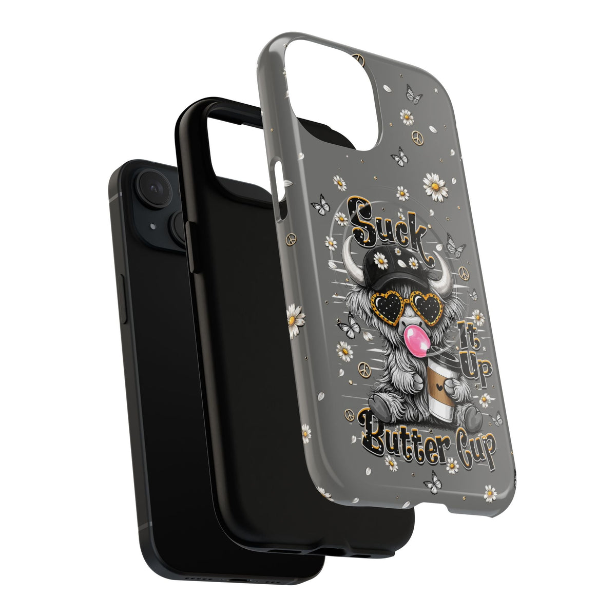 SUCK IT UP BUTTERCUP COW MAGNETIC PHONE CASE  - TLHN0806263