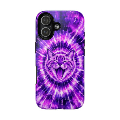 CAT PURPLE SWIRL MAGNETIC PHONE CASE  - TLHN1504263
