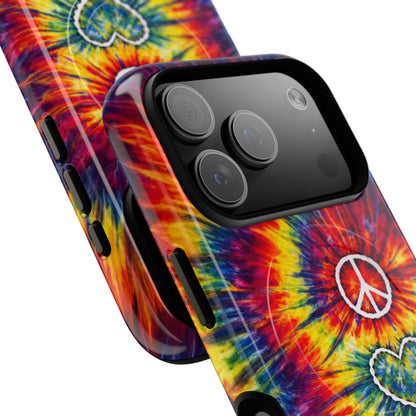PEACE LOVE PAW PRINT COLORFUL MAGNETIC PHONE CASE - TLNT1604262