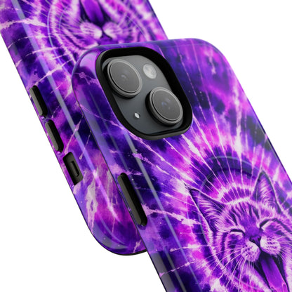 CAT PURPLE SWIRL MAGNETIC PHONE CASE  - TLHN1504263