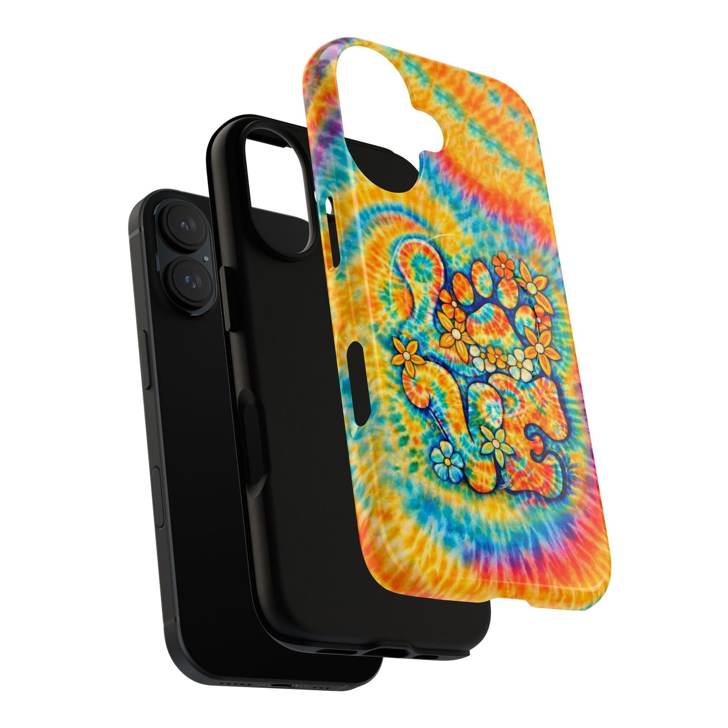 LOVE PAW PRINT SWIRL MAGNETIC PHONE CASE  - TLHN2304264