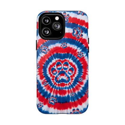 RED WHITE AND BLUE PAW MAGNETIC PHONE CASE - TYQY2004253