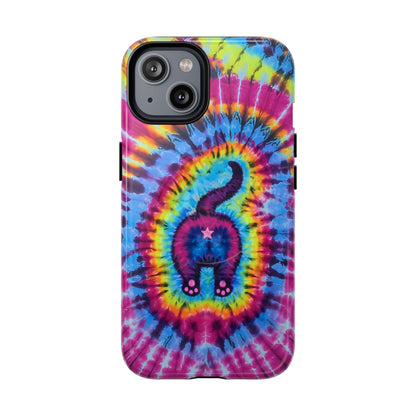 CAT COLORFUL SWIRL PATTERN MAGNETIC PHONE CASE - TLTW1404263