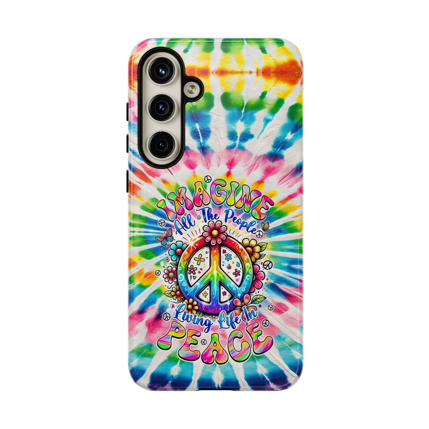 IMAGINE ALL THE PEOPLE LIVING LIFE IN PEACE TIE DYE PHONE CASE - TYQY1504253