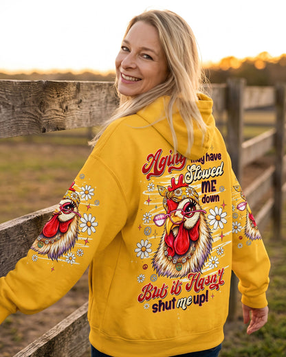 AGING MAY HAVE SLOWED ME DOWN CHICKEN ALL OVER PRINT - TLTW2506265