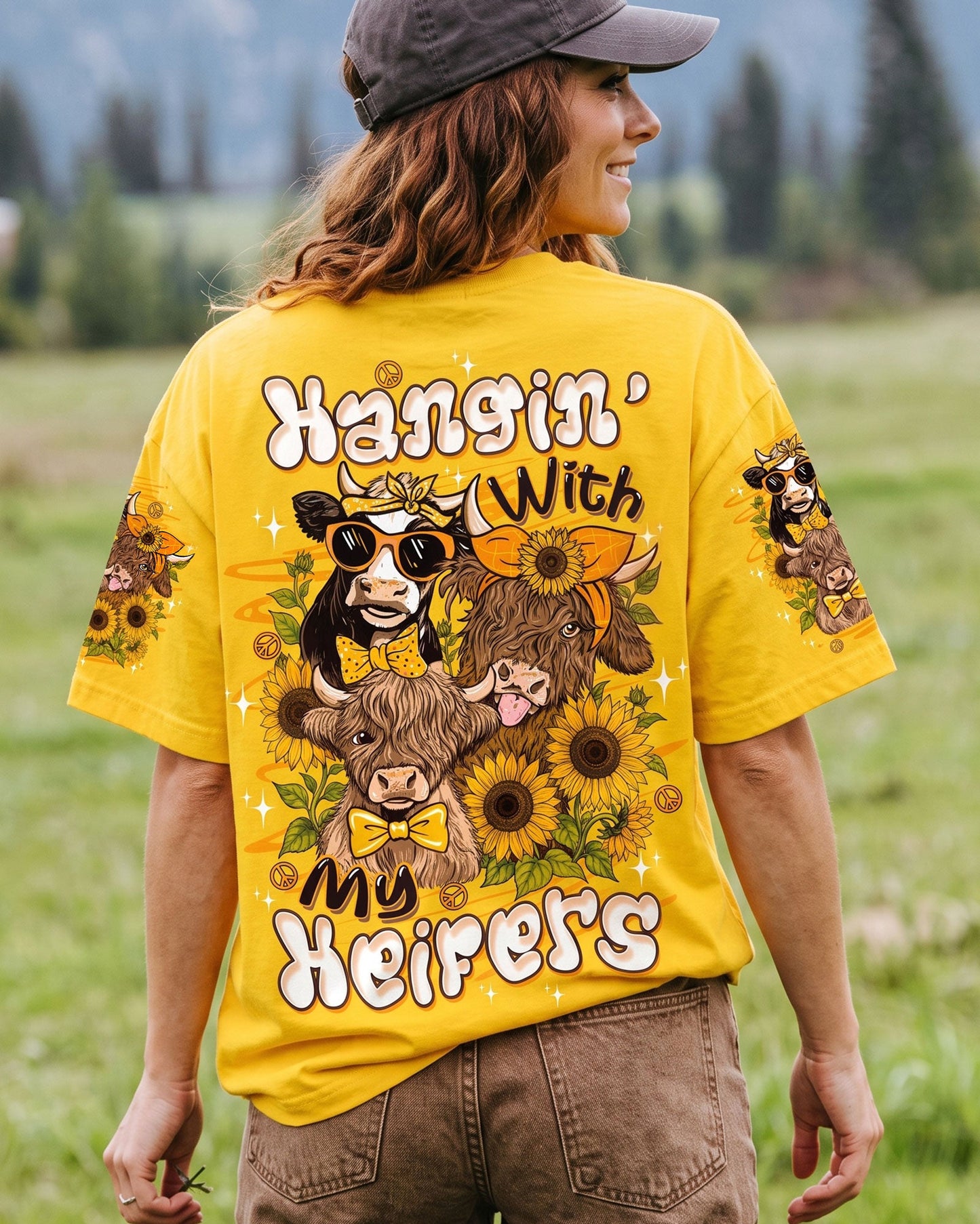 HANGIN' WITH MY HEIFERS HIGHLAND COW ALL OVER PRINT - TLTW0907264