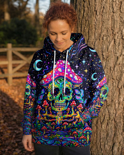 HIPPIE SKULL MUSHROOM PSYCHEDELIC ALL OVER PRINT  - TLTW2004263
