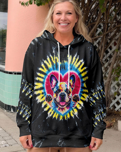 FRENCH BULLDOG HEART SWIRL ALL OVER PRINT  - TLTW1405262