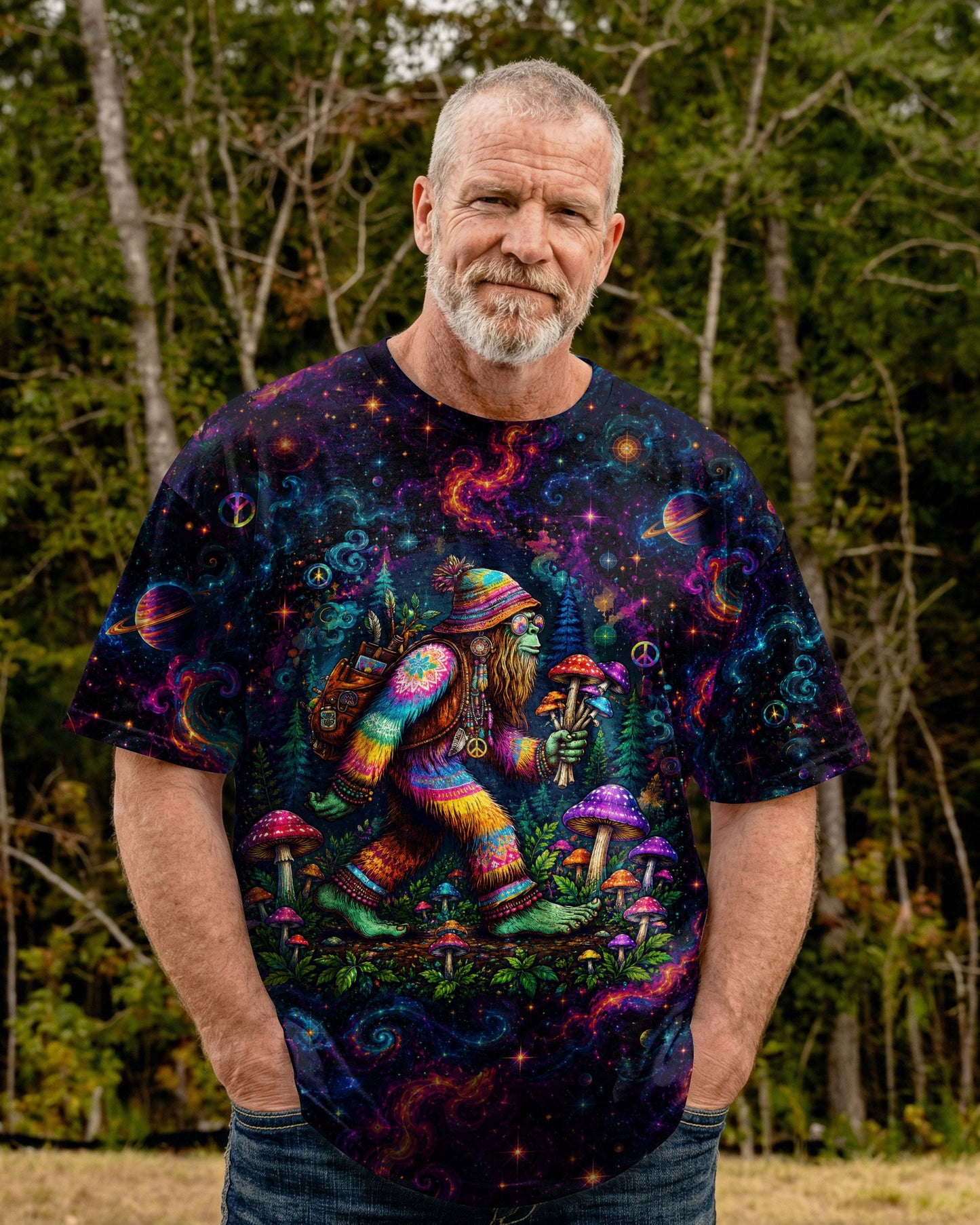 TRIPPY BIGFOOT LET'S GET WEIRD BIGFOOT ALL OVER PRINT - TLTW2805263