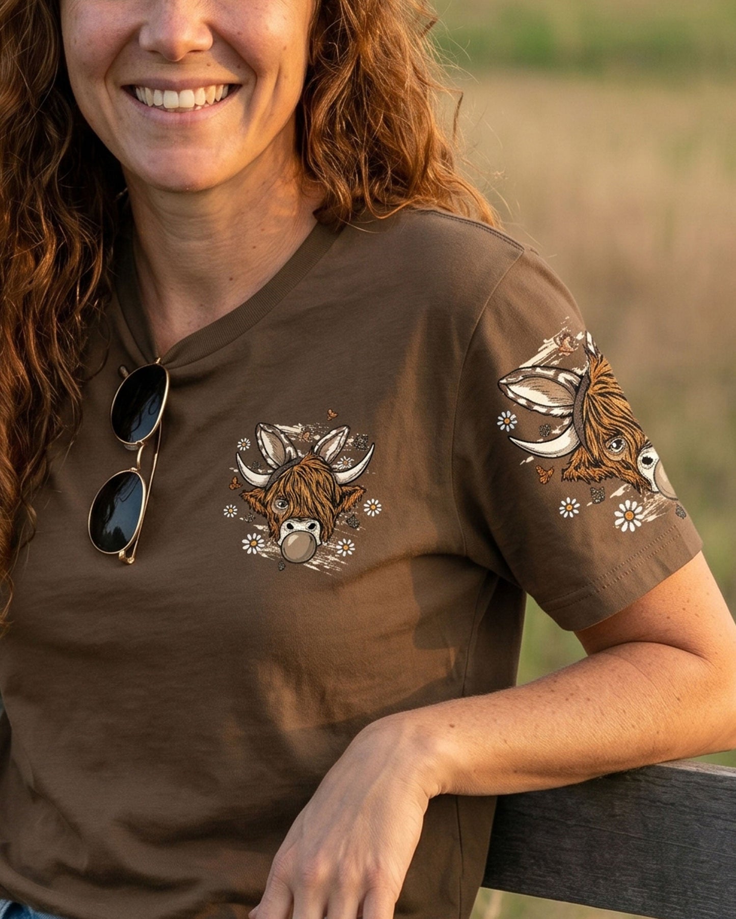 LITTLE COUNTRY LOTTA ATTITUDE COW ALL OVER PRINT  - TLTW1106262