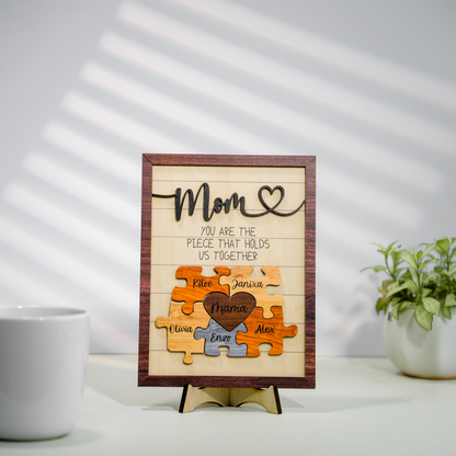 Mother's Day Personalized Mom Puzzle Sign