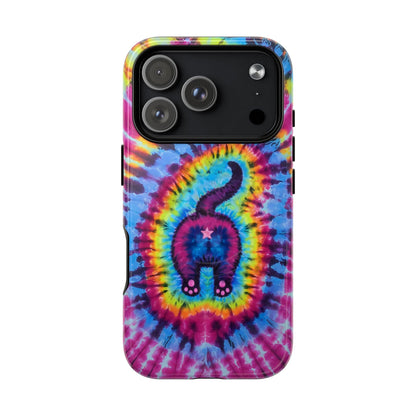 CAT COLORFUL SWIRL PATTERN MAGNETIC PHONE CASE - TLTW1404263