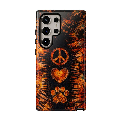PEACE LOVE PAW PRINT VINTAGE  PHONE CASE  - TLHN2204264