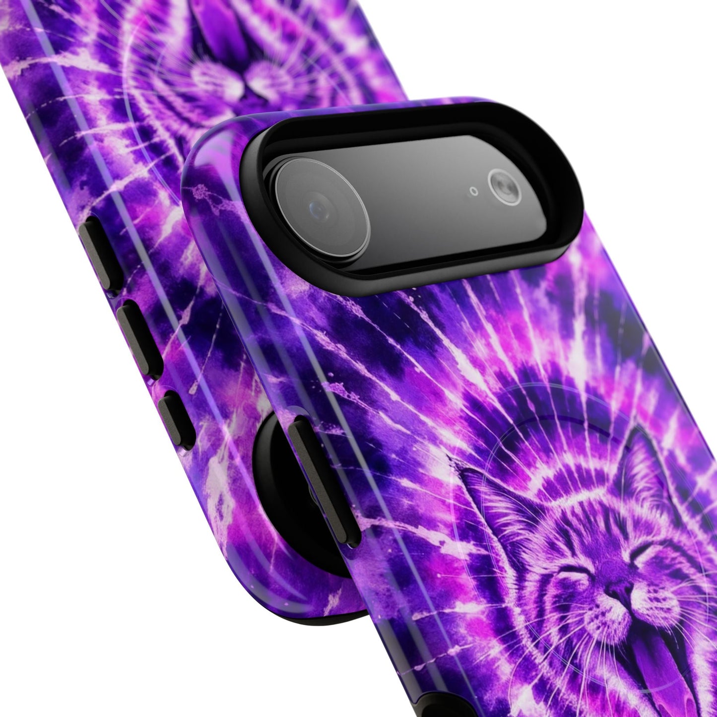 CAT PURPLE SWIRL MAGNETIC PHONE CASE  - TLHN1504263