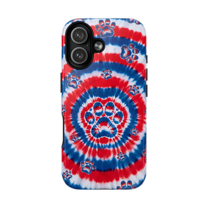 RED WHITE AND BLUE PAW MAGNETIC PHONE CASE - TYQY2004253