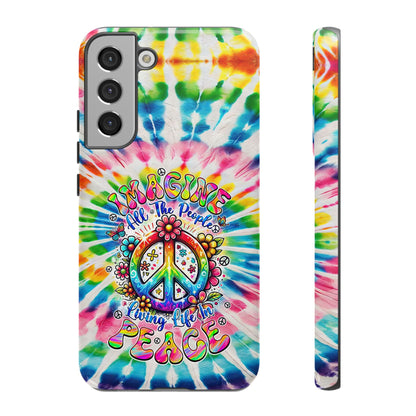 IMAGINE ALL THE PEOPLE LIVING LIFE IN PEACE TIE DYE PHONE CASE - TYQY1504253
