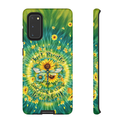 JUST BREATHE DRAGONFLY FLORAL SWIRL PHONE CASE  - TLHG1304263
