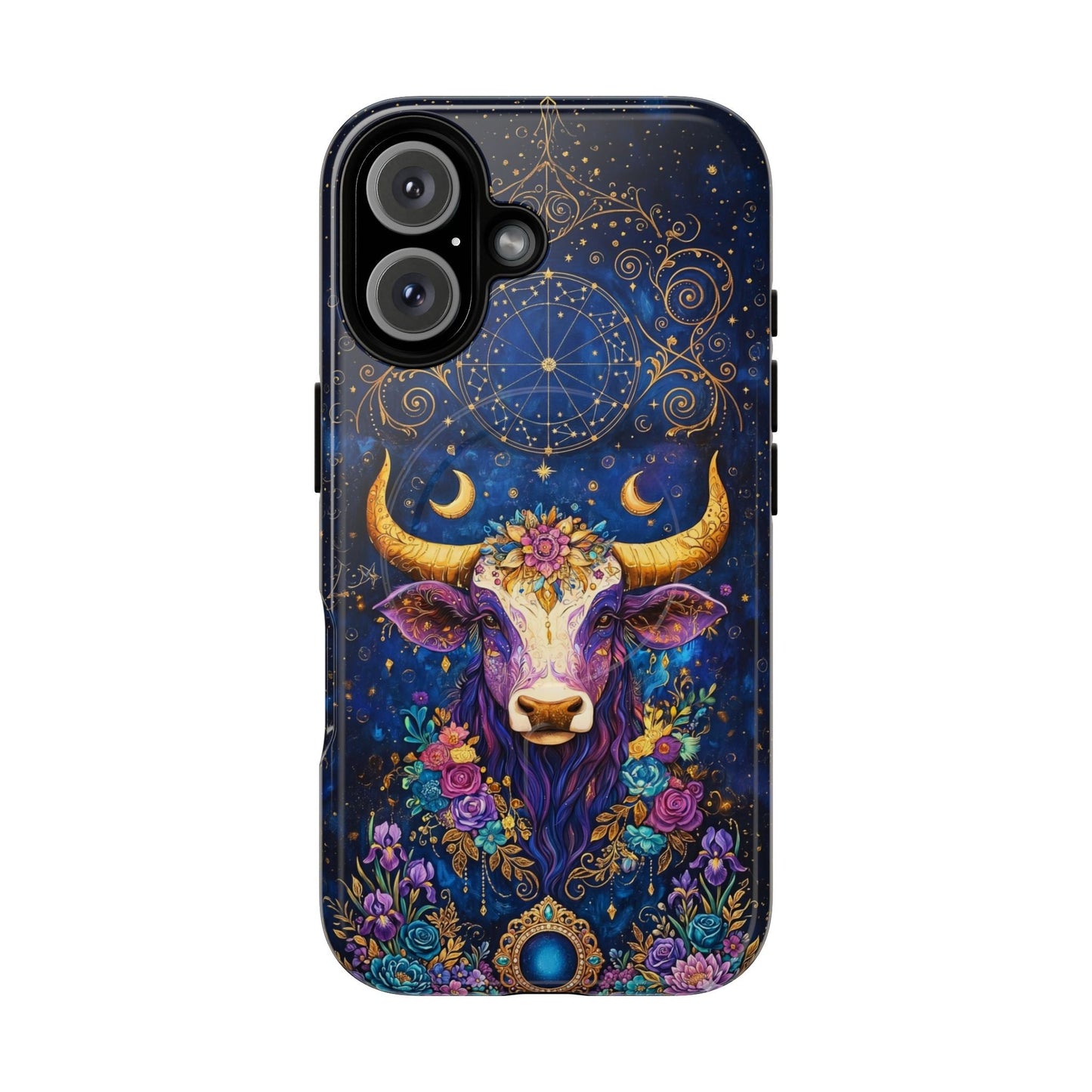 HIPPIE MAGIC COW MAGNETIC PHONE CASE - TLNT2304262