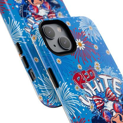 RED WHITE AND MOOO COW MAGNETIC PHONE CASE  - TY1306262