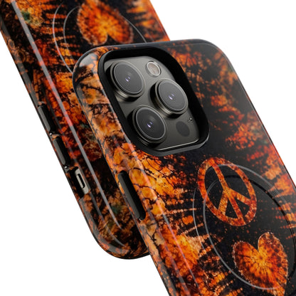 PEACE LOVE PAW PRINT VINTAGE MAGNETIC  PHONE CASE  - TLHN2204264